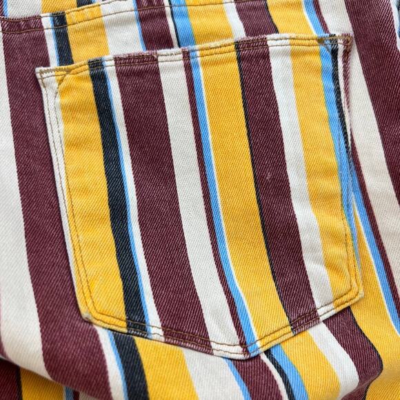 Frame Women's Le High Straight Jeans Size 28 (6) Painterly Stripe Streetwear - Picture 9 of 14